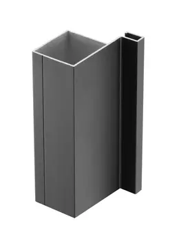 Профиль вертикальный оконечный VELLO, тип J, черный матовый, 3м