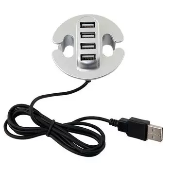 Разветвитель для USB на 4 порта серебро