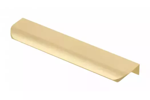 Ручка мебельная алюминиевая HEXA 160мм/190мм, светлое брашированное золото