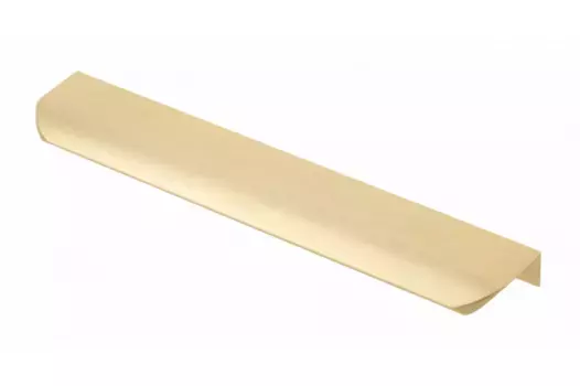 Ручка мебельная алюминиевая HEXA 192мм/225мм, светлое брашированное золото