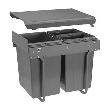 Сегрегатор для модуля 400 мм (20L+2x10L) антрацит, без крепления фасада, с доводчиком