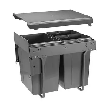 Сегрегатор для модуля 400 мм (20L+2x10L) антрацит, с креплением фасада с доводчиком