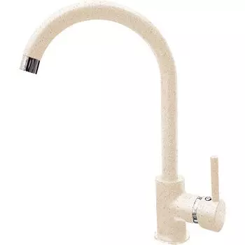 Смеситель для кухни GRANFEST 7651, U-образный, бежевый