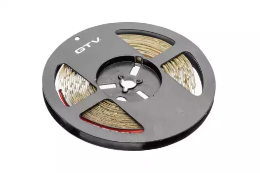 Светодиодная лента GTV 2835, 60 д/м, 6W, 12V, IP20, холодный белый, FLASH, 8мм, открытая
