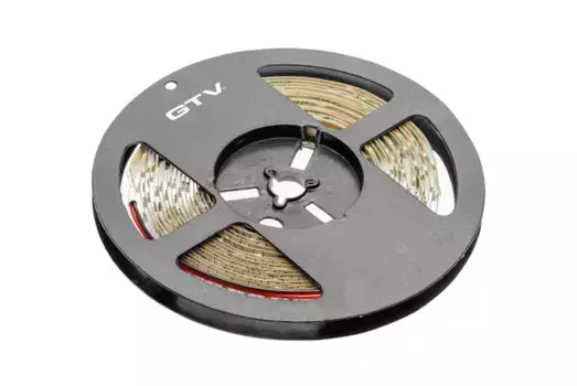 Светодиодная лента GTV 3528, 120 д/м, 9,6W, 12V, IP20, нейтральный, FLASH, 8мм, открытая
