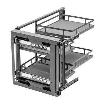 Волшебный уголок MovixPro универсальный в модуль 900 мм, с доводчиком, антрацит (плоский прут)