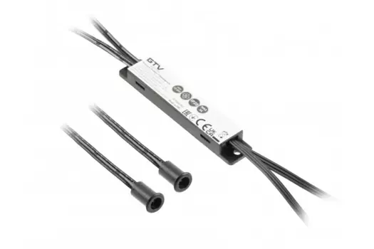 Выключатель бесконтактный MIKRO IR 2 12V/36W, 2 датчика, кабели 2м и 1,2м, черный