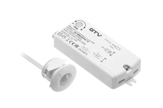 Выключатель бесконтактный PIR 230V, максимально 250 Вт, кабель 2 м, белый