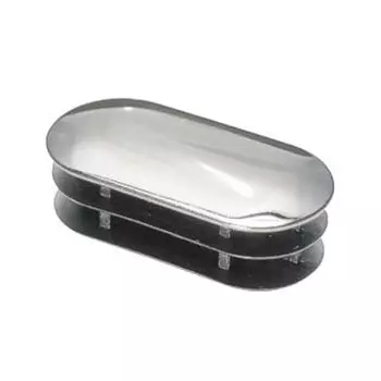 Заглушка для овальной трубы 30х15 мм, хром