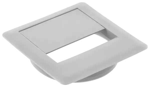 Заглушка кабель-канала 80х80 пластик, темно-серая