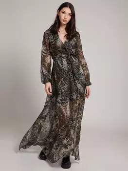 Длинное Платье Смесовый Шелк