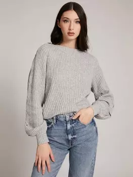 Джемпер Смесовая Шерсть Рубчик