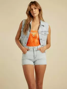 Джинсовый Жилет С Логотипом С Флагами