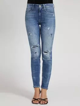 Джинсы Узкого Кроя С Потертостями