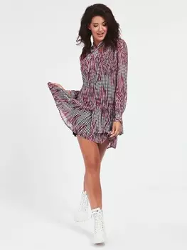 Платье С Оборками И Сплошным Принтом