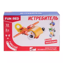 Конструктор гибкий "Истребитель Fun Red", 12 деталей