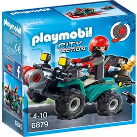 Конструктор Playmobil Полиция: Квадроцикл Грабителя с награбленным