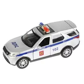 Машина металл свет-звук LAND ROVER DISCOVERY ПОЛИЦИЯ 12см, инерц. в кор. Технопарк