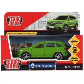 Машина металлическая RENAULT KOLEOS,длина 12см, открываются двери, инерция, зеленый цвет, Технопарк