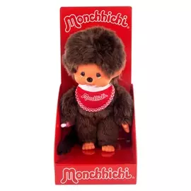 Monchhichi 20 см мальчик в красном слюнявчике