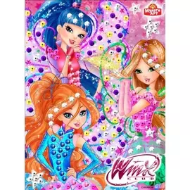 Набор д/тв-ва MultiArt Аппликация из пайеток и страз (17х23см) Winx