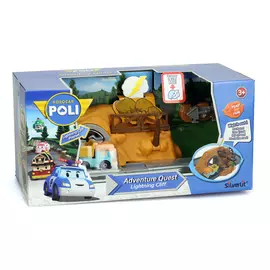 Набор Robocar Poli Пещера с камнями с металлической машинкой Дампи