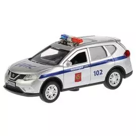 ТМ Технопарк. Машина металл "NISSAN X-TRAIL ПОЛИЦИЯ" 12см, свет+звук, инерц. в кор.