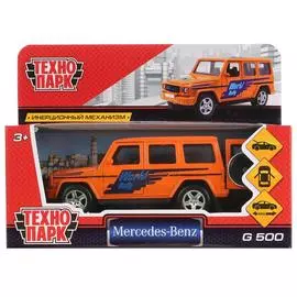 ТМ Технопарк. Машина металлическая "MERCEDES-BENZ G-CLASS СПОРТ" 12см, открываются двери, инерционная