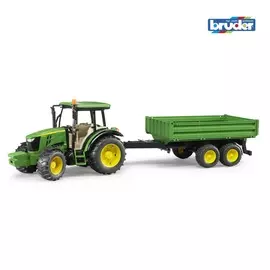 Трактор Bruder John Deere 5115M с прицепом