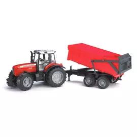 Трактор Bruder Massey Ferguson 7480 с прицепом-самосвалом