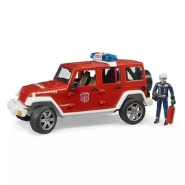 Внедорожник Bruder Jeep Wrangler Unlimited Rubicon Пожарная с фигуркой