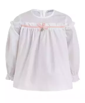 Белая блузка с бантом Gulliver (80)