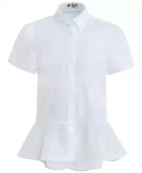 Белая блузка с баской Button Blue (164)