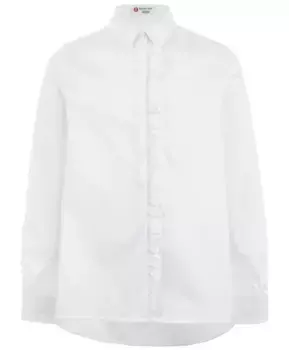 Белая блузка с удлиненной спинкой Button Blue (146)