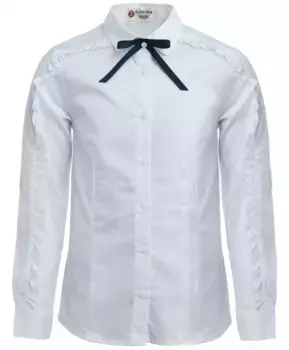 Белая блузка со сменным бантиком Button Blue (134)