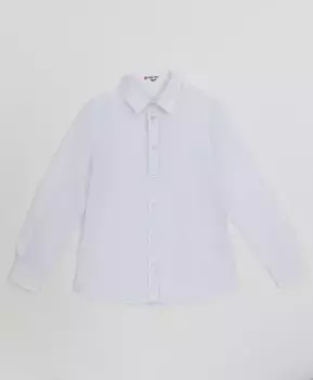 Белая фактурная рубашка Button Blue (158)