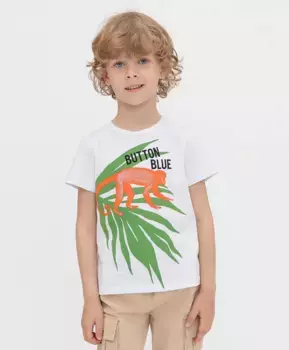 Белая футболка Button Blue (122)