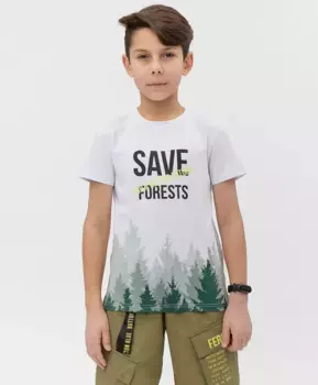 Белая футболка Button Blue (140)