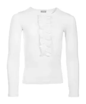 Белая футболка с длинным рукавом Gulliver (134)