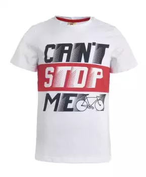 Белая футболка с коротким рукавом Button Blue (158)