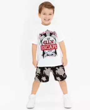 Белая футболка с принтом Gulliver (122)