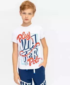 Белая футболка с принтом Gulliver (134)