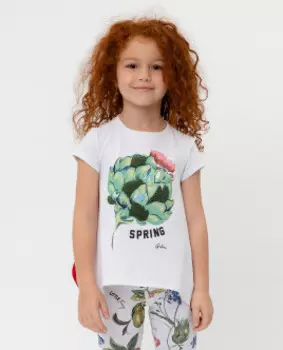 Белая футболка с принтом Gulliver