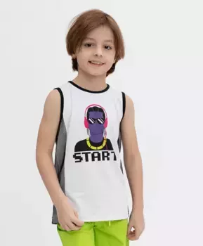 Белая майка Button Blue (110)