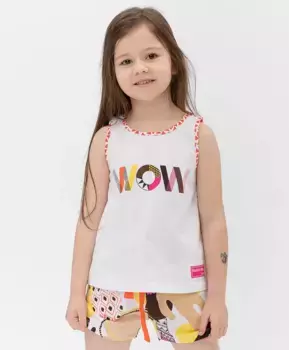 Белая майка Button Blue (128)