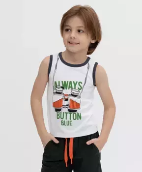 Белая майка Button Blue (98)