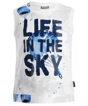 Белая майка с принтом Gulliver (116)