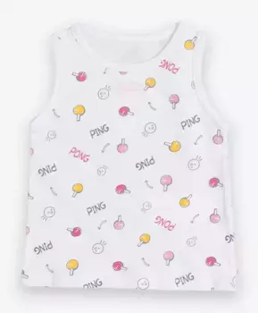 Белая майка с принтом Gulliver (74-80)