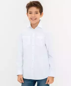 Белая нарядная рубашка Button Blue (128)