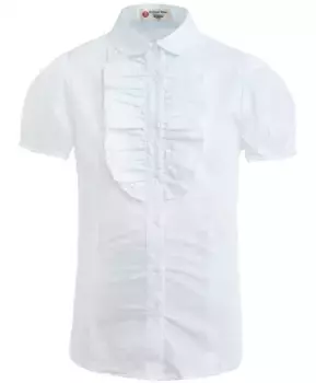 Белая приталенная блузка Button Blue (140)